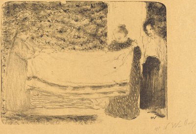 Folding the Linen Folding the Linen, 1893. af Edouard Vuillard