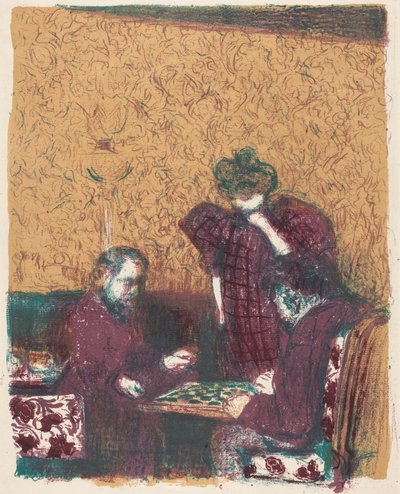 Das Damespiel af Edouard Vuillard