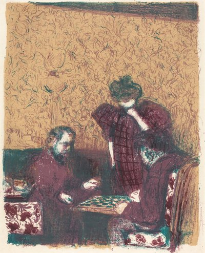 Game of Checkers La partie de dames, 18971898 udgivet 1899. af Edouard Vuillard