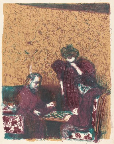 Game of Checkers La partie de dames, 18971898 udgivet 1899. af Edouard Vuillard