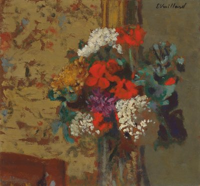 Pelargonier og Gulderoser; Pelargonier og snebolde, ca. 1910 af Edouard Vuillard