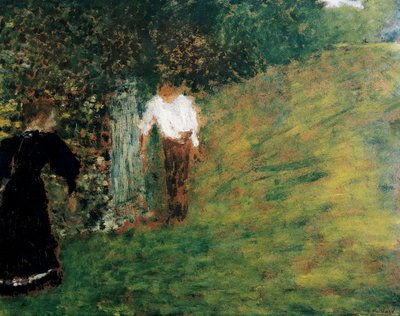Mand og kvinde nær et træ af Edouard Vuillard