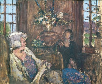 Interiør (gouache) af Edouard Vuillard