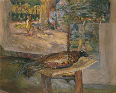 Interiør med malerier og en fasan, 1928 (tempera og pastel på lærred) af Edouard Vuillard
