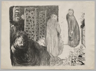Interiør med skærm af Edouard Vuillard