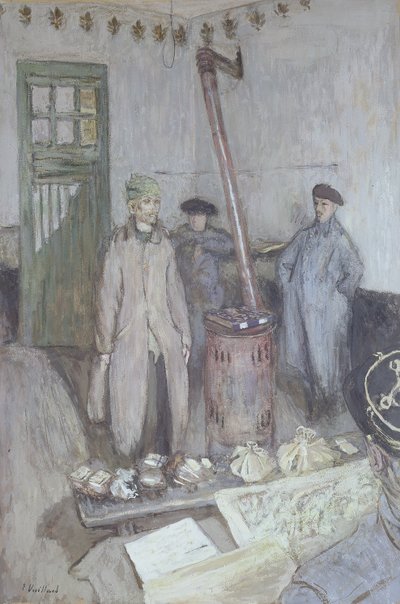 Forhør af en tysk fange af en fransk officer, 1917 af Edouard Vuillard