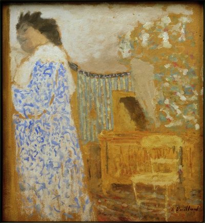 Interiør med kvinde af Edouard Vuillard