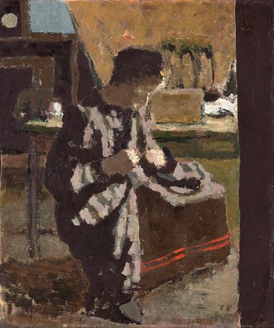 La Couture, ca. 1893 (olie på papir lagt om bord) af Edouard Vuillard