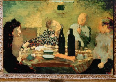 Familien efter maden af Edouard Vuillard
