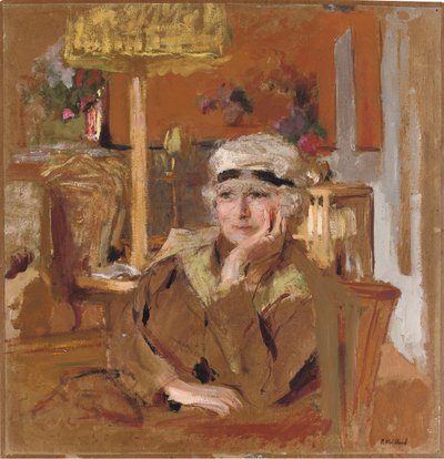 Lucy Hessel i et sort fløjlsbånd, ca. 1921-25 af Edouard Vuillard