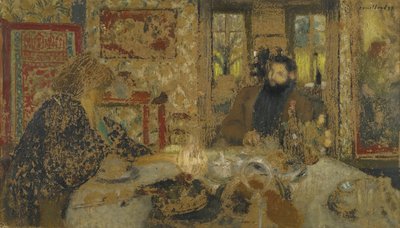 Frokost. Misia og Cipa i Villeneuve, 1897 af Edouard Vuillard