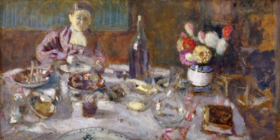 Frokost, 1901 (olie på pap) af Edouard Vuillard