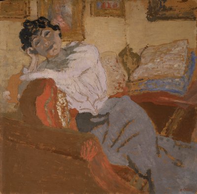 Madame Hessel på sofaen af Edouard Vuillard