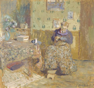 Madame Vuillard Syning, 1920 af Edouard Vuillard