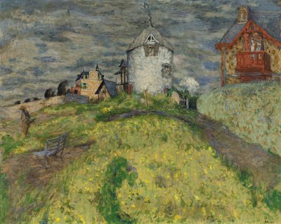 Mølle i Saint-Jacut eller villaer på landet af Edouard Vuillard