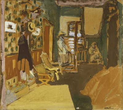 Mme Hessel i Gangen, c.1909 af Edouard Vuillard