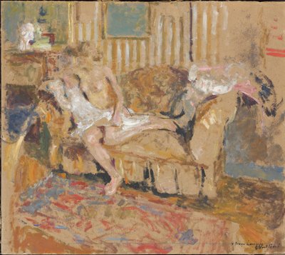 Nøgen i den stribede salon, ca. 1905. af Edouard Vuillard