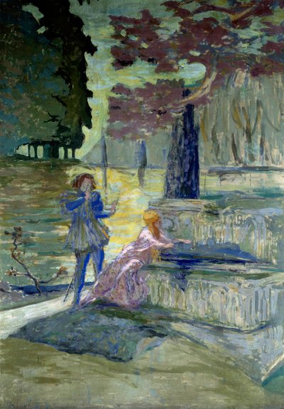 Pelleas et Melisande Illustration til operaen af Claude Debussy (1862-1918) af samme navn. Maleri af Edouard Vuillard (1868-1940) Paris fra det 20. århundrede, komedie på Champs Elysees af Edouard Vuillard
