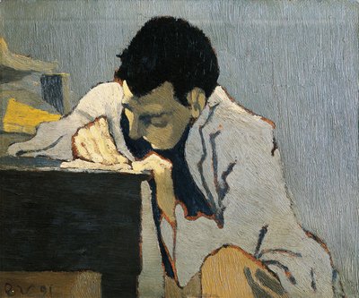 Portræt af Aurelien Lugne-Poe. Maleri af Edouard VUILLARD (1868-1940) af Edouard Vuillard