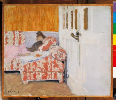 På sofaen (Det hvide rum) af Edouard Vuillard