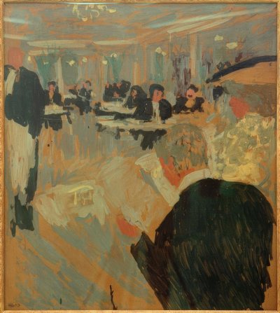 Kaffe Szene af Edouard Vuillard