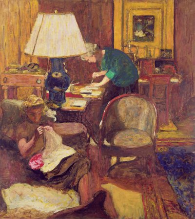 The Book Maker (olie om bord) af Edouard Vuillard