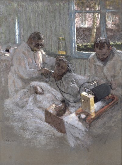 Kardiologen Henri Vaquez (1860-1936) og hans assistent, doktor Parvu, i la Pitie, ca. 1918-21 (pastel på papir) af Edouard Vuillard