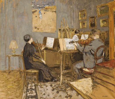 Morgenkoncerten, Place Ventimiglia; Morgenkoncerten, place Ventimiglia, 1937-1938 af Edouard Vuillard