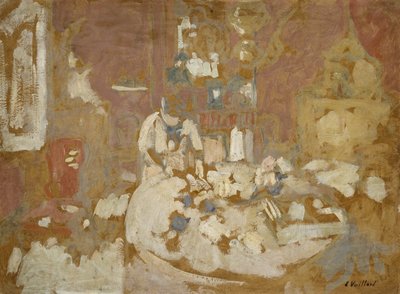 The Table (olie på pap) af Edouard Vuillard