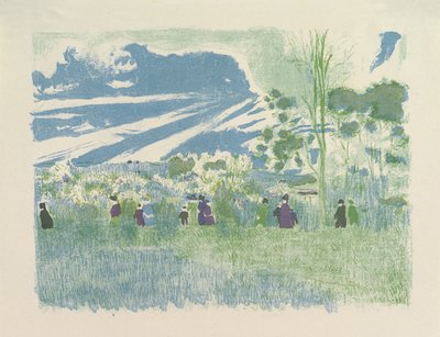À Travers Champs (Across the Fields), fra serien Landscapes and Interiors af Edouard Vuillard