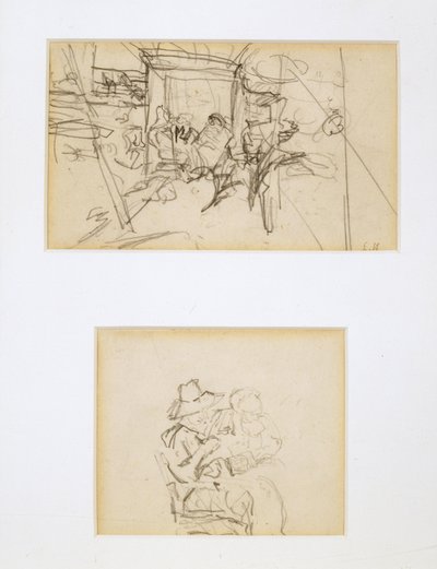 To studier til teltet af Edouard Vuillard