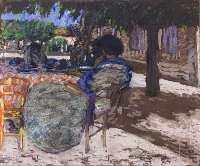 Under de røde pavillontræer,1905-07 (olie på lærred) af Edouard Vuillard