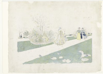 Vandrere i Tuileries Park i Paris Le Jardin des Tuileries af Edouard Vuillard