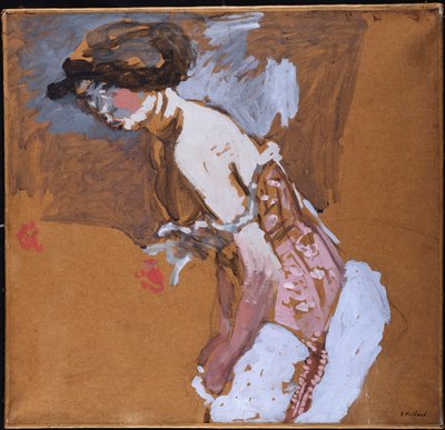 Kvinde i et rødt korset af Edouard Vuillard