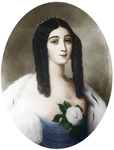 Marie Duplessis af Édouard after Viénot