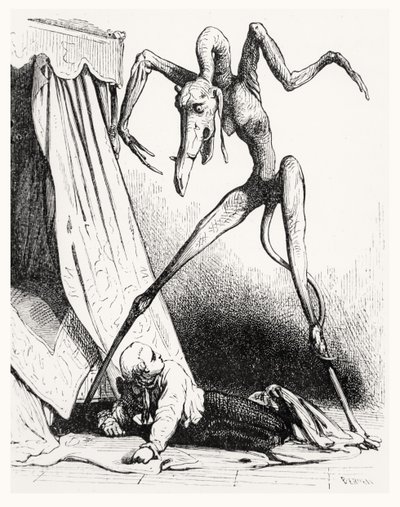 Illustration for Le Diable Amoureux, 1845dani af Edouard de Beaumont