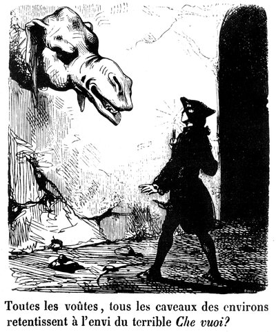 Illustration til romanen "The Devil in Love" af Jacques Cazotte af Edouard de Beaumont