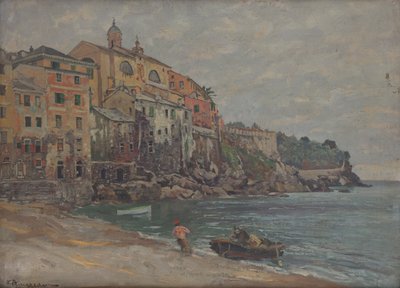italiensk kystby af Eduard Ameseder