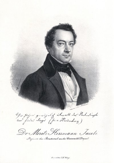 Portræt af Moritz Hermann von Jacobi 1801-1874, 1837. af Eduard Hau