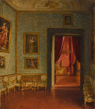 Colonna Palace. Udsigt til tronsalen. af Eduard Heuss