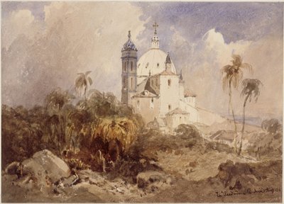 Udsigt over kirken La Piedade i Salvador (Bahia) af Eduard Hildebrandt