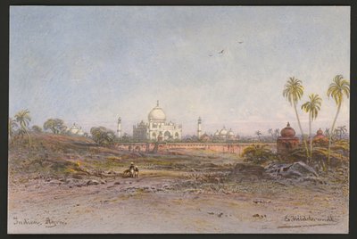 Udsigt over Agra af Eduard Hildebrandt