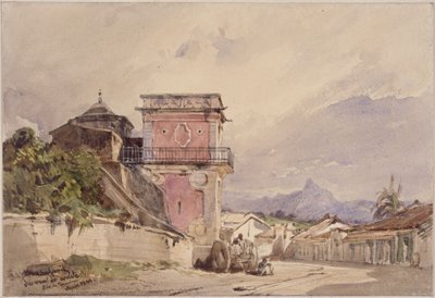 Springvandet på Rua do Conde. Rio de Janeiro af Eduard Hildebrandt