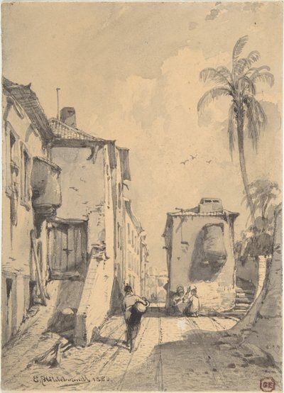 Orientalsk gadebillede af Eduard Hildebrandt