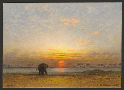 Solnedgang i Siam af Eduard Hildebrandt
