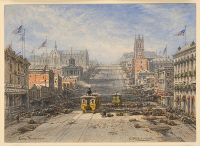 Gade i San Francisco af Eduard Hildebrandt