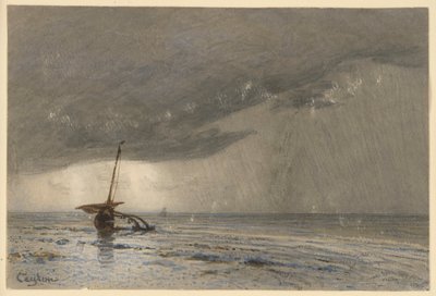 Uvejr ved Ceylons kyst af Eduard Hildebrandt