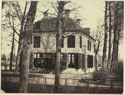 Udsigt over et hus i en park af Eduard Isaac Asser