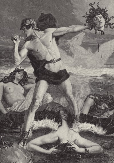 Perseus åbner Medusas hoved af Eduard Kaempffer