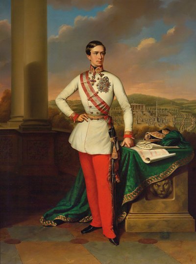 Portræt af kejser Franz Joseph I af Østrig, 1853. af Eduard Klieber